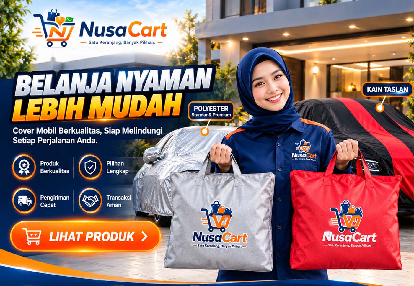 Mobil modern di area parkir
